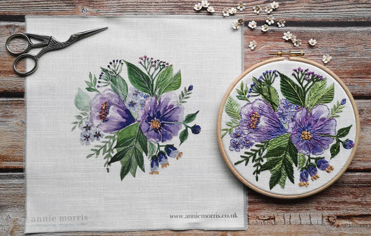Spring Bloom Embroidery Panel