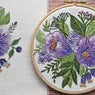 Spring Bloom Embroidery Panel