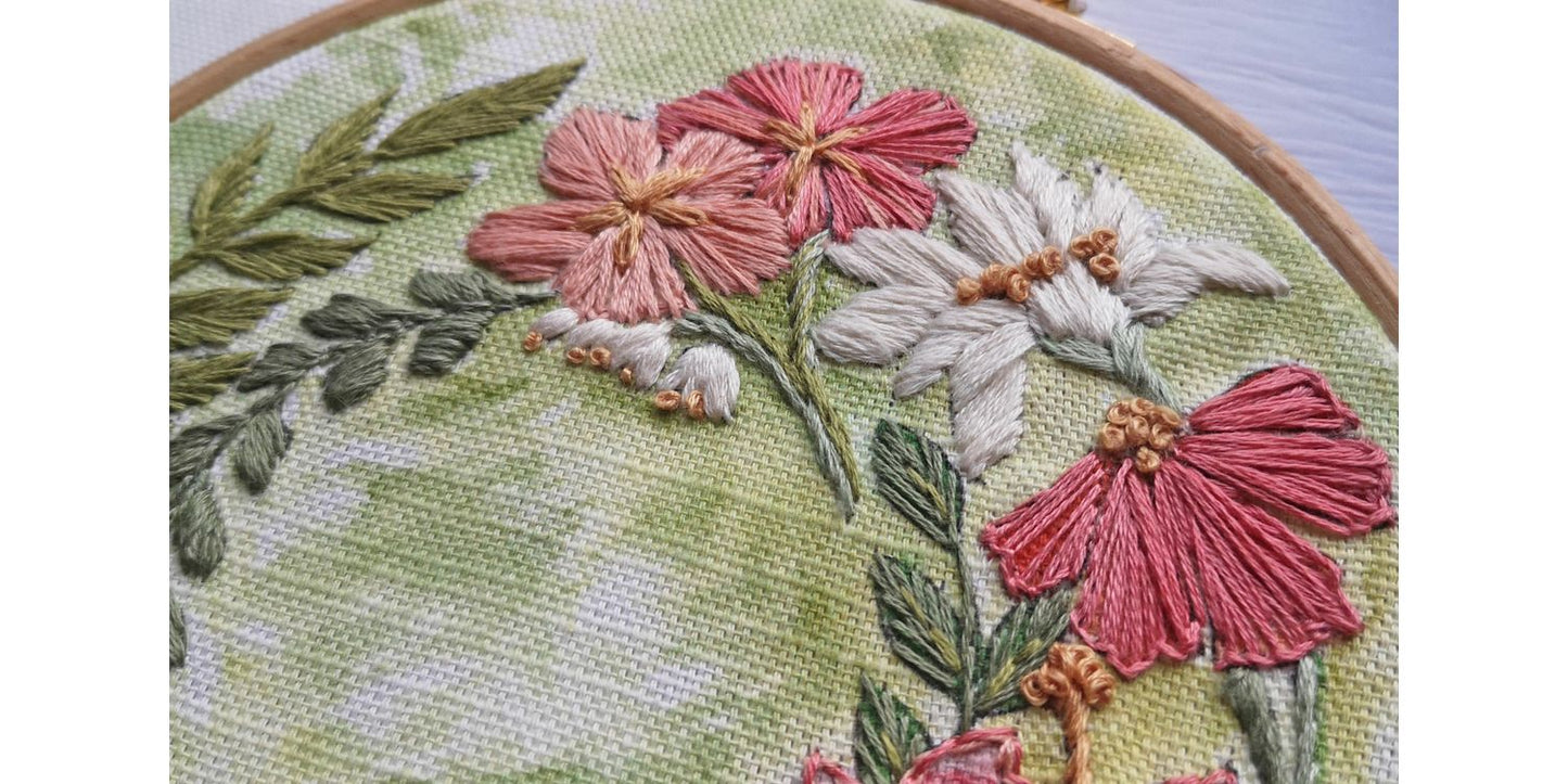 "Summer Wreath" Embroidery Panel