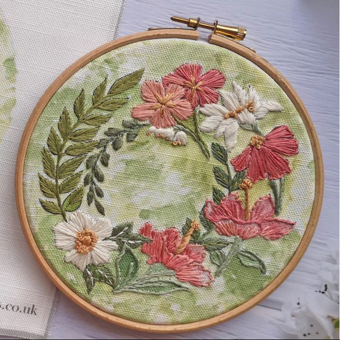 "Summer Wreath" Embroidery Panel