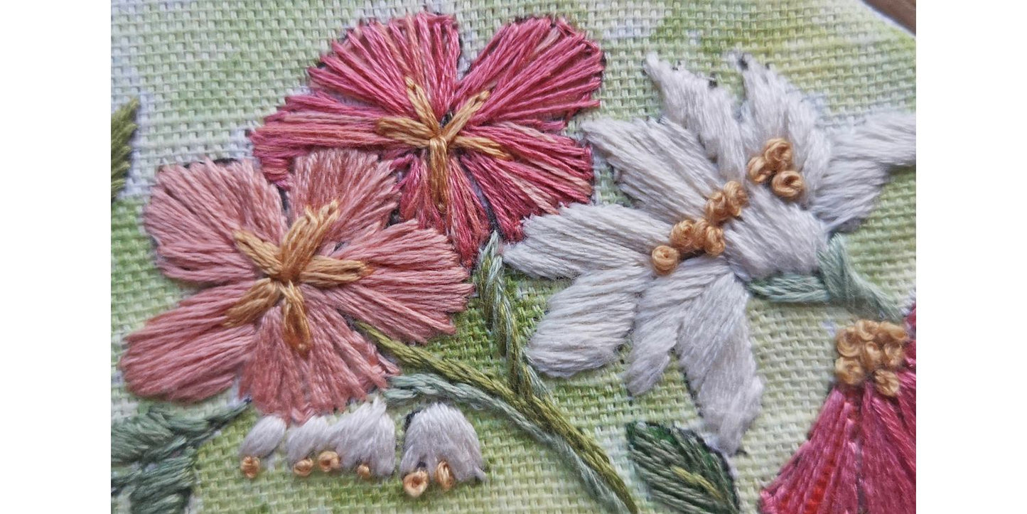 "Summer Wreath" Embroidery Panel