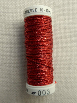 Metallic - Large braided #16 - Color #0003 (Red)