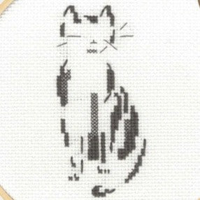 Pensive Cat Kit (hoop included)