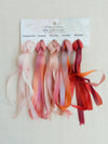 7mm Champagne Blush/Floribunda/Terra Cotta/Coral Rose/Poppy  - Silk Ribbon Collection