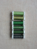 Metallic thread set - Shades of Green