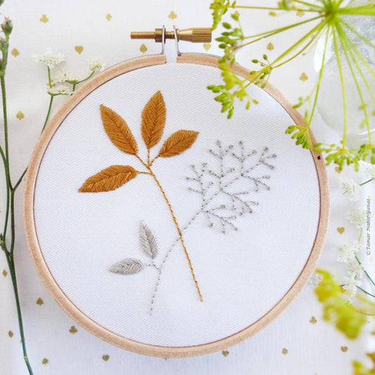 Gold and Gray Leaves Kit