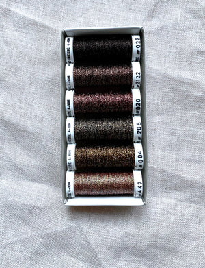 Metallic Thread Set - Chocolate