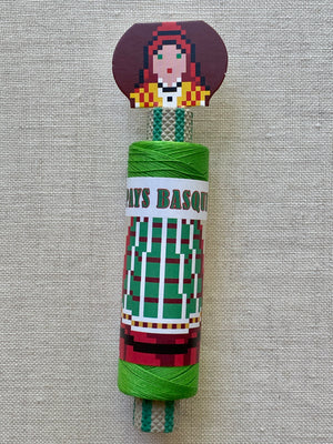 "Pays Basque" - Green SAJOU Sewing Cotton Thread Large Reel (360m)