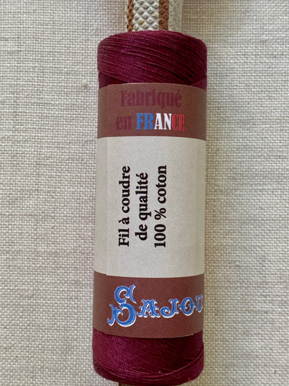 "Bourbonnais" - Red SAJOU Sewing Cotton Thread Large Reel (360m)