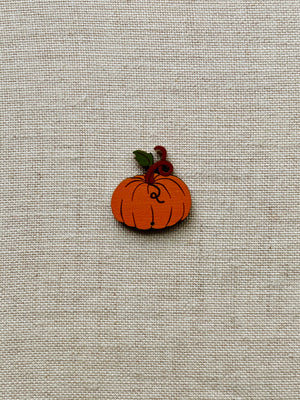 Orange Pumpkin Button