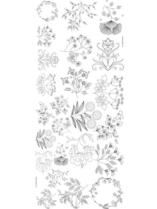 Iron On Floral Transfers