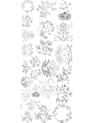 Iron On Floral Transfers