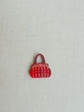 Purse button - red