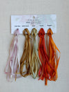 3.5mm Cedar Rose/Gothic Brown/Camel/Tomato/Pumpkin - Silk Ribbon Collection