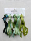 7mm Evening Sage/Green Mist/Evergreen/Spring Green/Lime- Silk Ribbon Collection