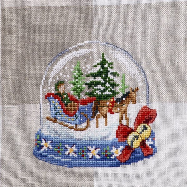 Snowballs - Linen Tea Towel