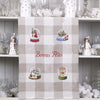 Snowballs - Linen Tea Towel