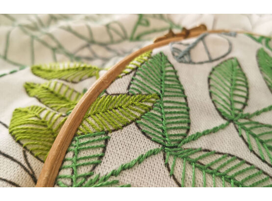 "Leafy" Linen Cushion Panel