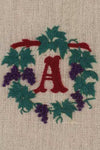 "A" stamped on linen