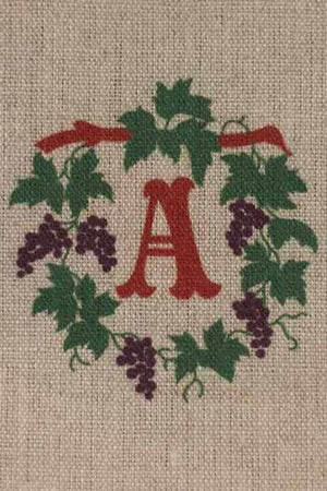 "A" stamped on linen