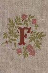 "F" stamped on linen