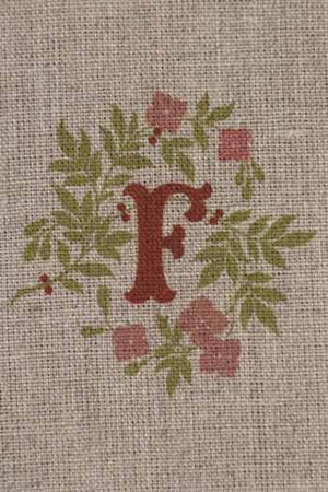 "F" stamped on linen