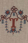 "T"  stamped on linen