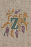 "Z"  stamped on linen