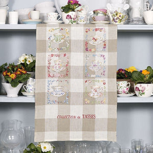 Teacups - Linen Tea Towel