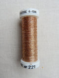 Metallic - Fine braided #4 - Color #0221 (Light Copper)