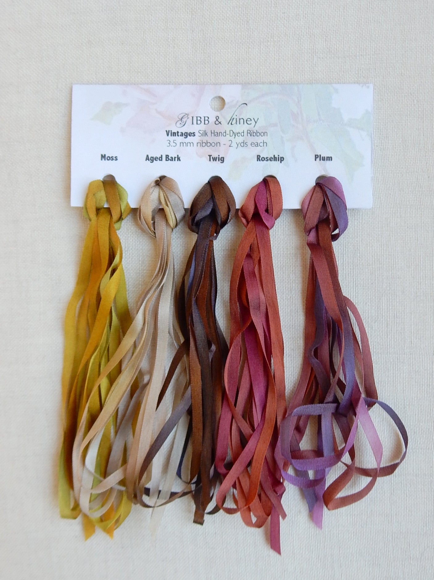 3.5mm Silk Ribbon Collection - Vintage Shades