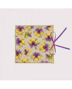 Needlebook case kit - Pansies