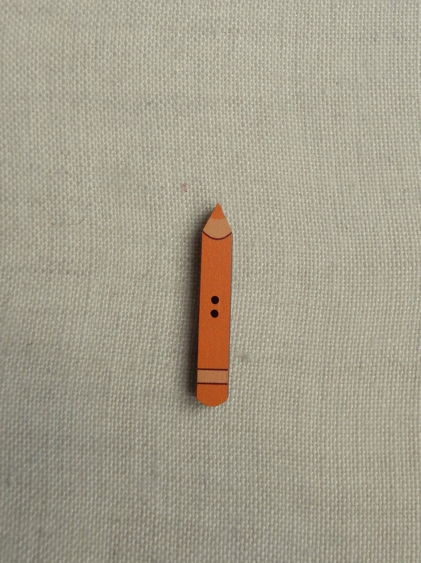 Crayon Button -Orange