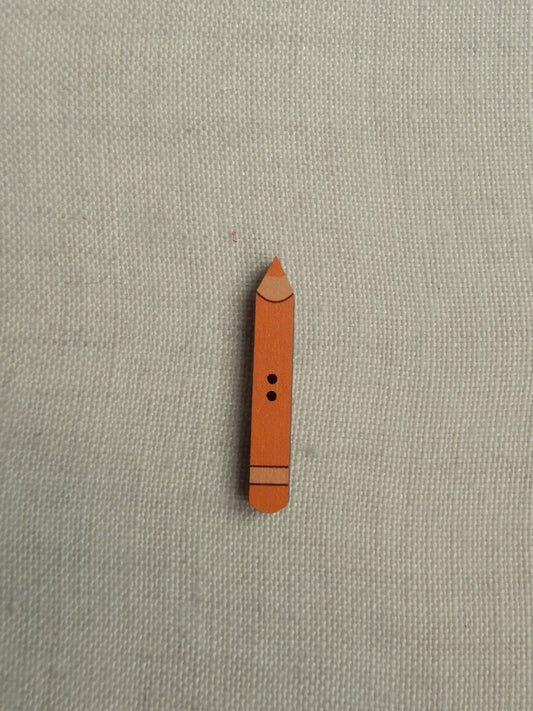 Crayon Button -Orange