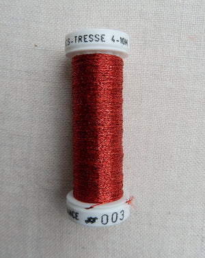 Metallic - Fine braided #4 - Color #0003 (Red)