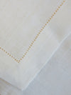 Ivory Linen Table Topper