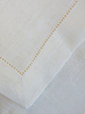 Ivory Linen Table Topper