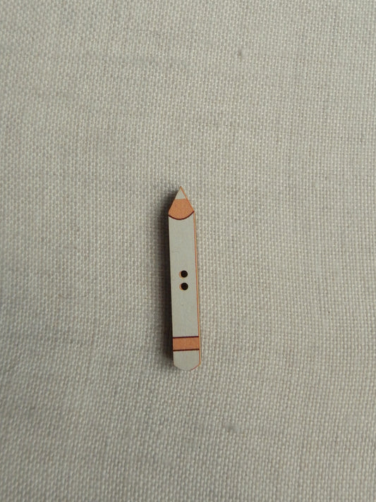 Crayon Button - White